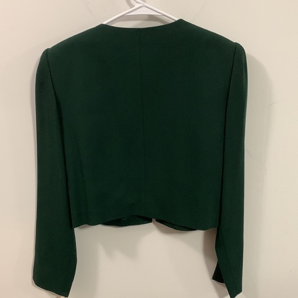 David Warren button up jacket cropped and embroidered/ reduced from MSRP $188 - Picture 5 of 9